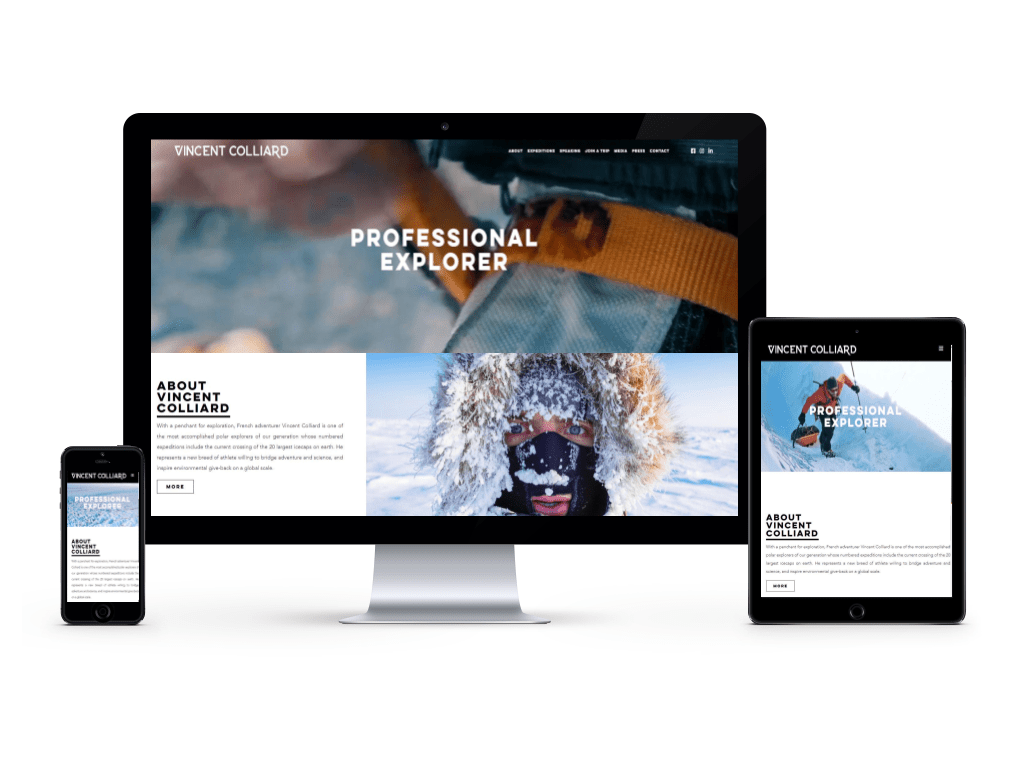 Aperçu du site Vincent Colliard