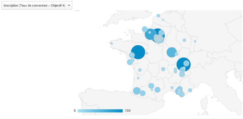 Rapport de données géographiques par objectif