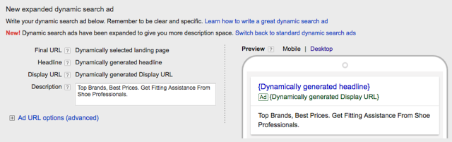 Annonces Dynamiques AdWords